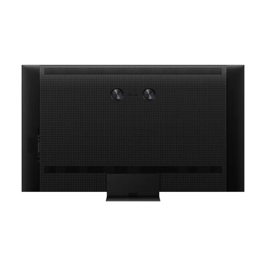 Vista trasera del TV TCL 55C7L con puertos de conexión, soportes y diseño de la parte posterior.