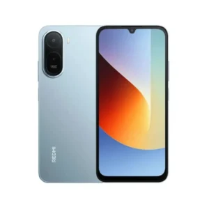 Smartphone Xiaomi Redmi A7 Pro en color azul con pantalla de 6.88 pulgadas, 4GB de RAM y 64GB de almacenamiento, conectividad 4G Dual SIM vista frontal con diseño moderno de pantalla amplia