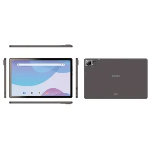 Tablet Sunstech TAB-1015GY de 10.1 pulgadas con 4G, 128GB de almacenamiento, Android 15 en color gris, vista frontal principal.