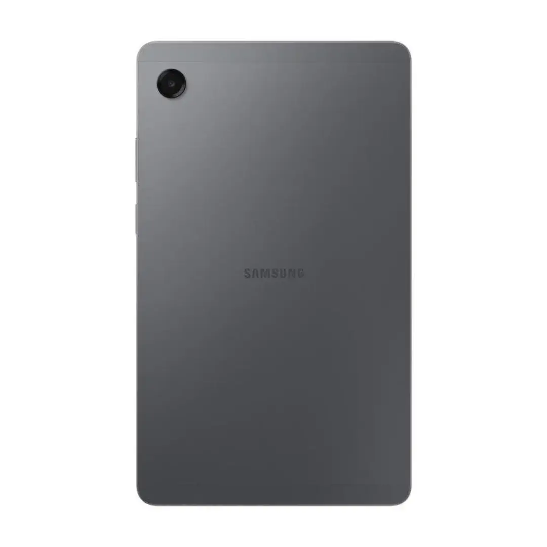 Parte trasera de la tablet Samsung Galaxy Tab A11+ mostrando su diseño en color gris y cámara de 8MP