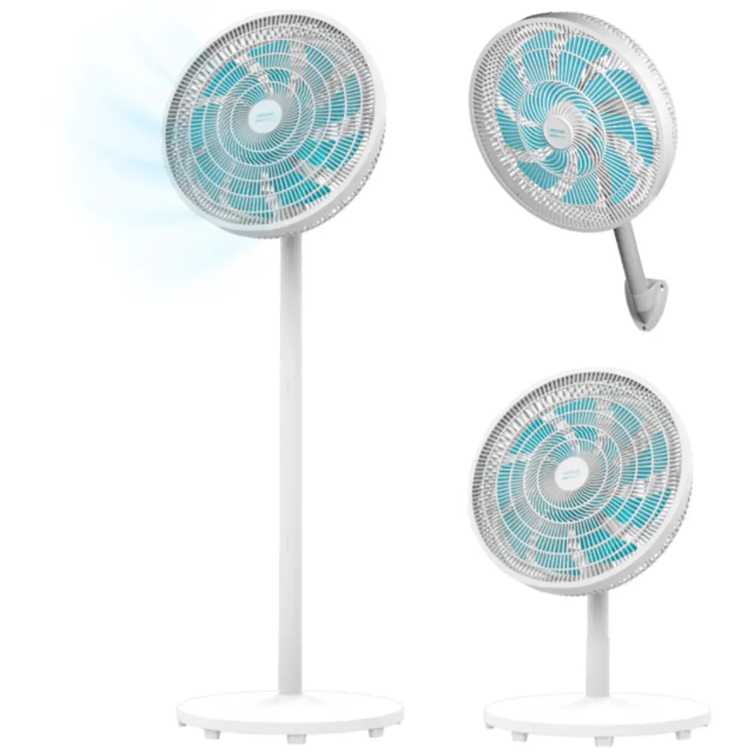 Ventilador de pie 3en1 Cecotec Silence 550 de 40 cm con 60W de potencia, modo silencio y diseño versátil, vista frontal principal.