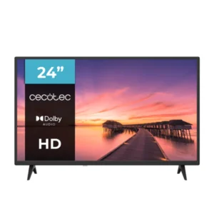 Televisor LED Cecotec Series 0024 de 24 pulgadas HD Ready con Dolby Audio, USB y Clase E de eficiencia energética, vista frontal principal.