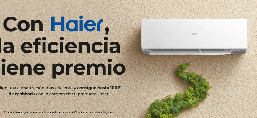 Cabecera web promoción Haier CashBack Junio 2026 - Electrocash