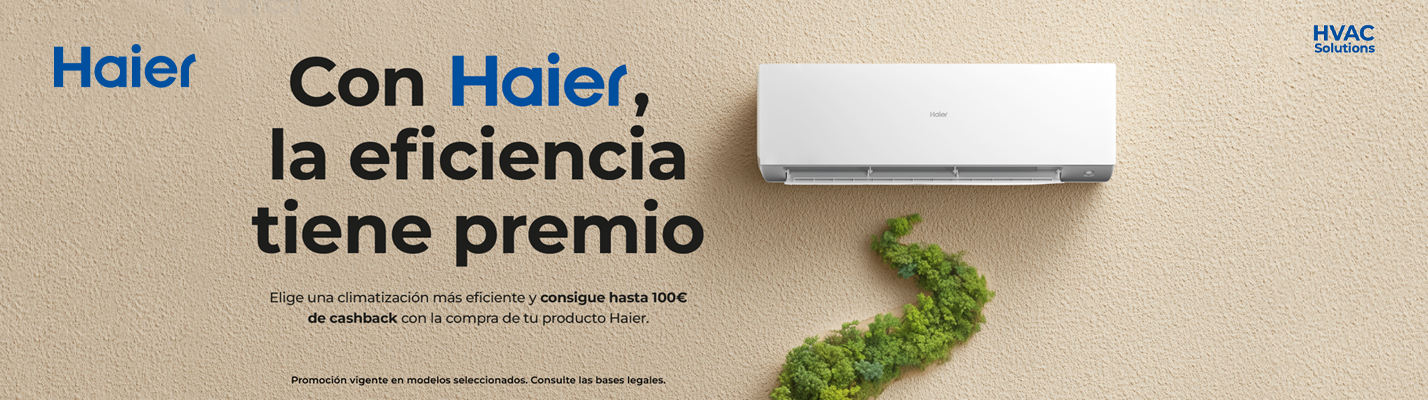 Cabecera web promoción Haier CashBack Junio 2026 - Electrocash