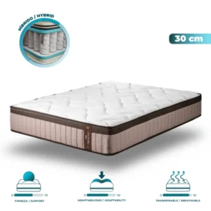 Colchón Cecotec Hybrid 7990 150x190 cm Muelles Visco 30cm - Electrocash