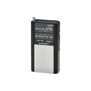 Radio Portátil de Bolsillo SUNSTECH RPS-42BK AM/FM -Electrocash