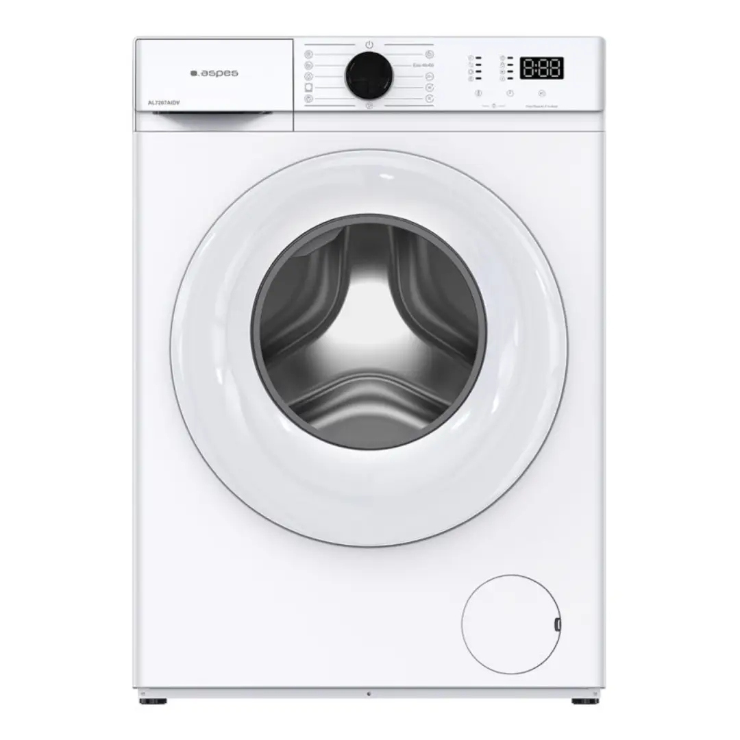 Lavadora Aspes AL-7207AIDV Blanca 7kg 1200 RPM Clase A Inverter Vapor - Electrocash