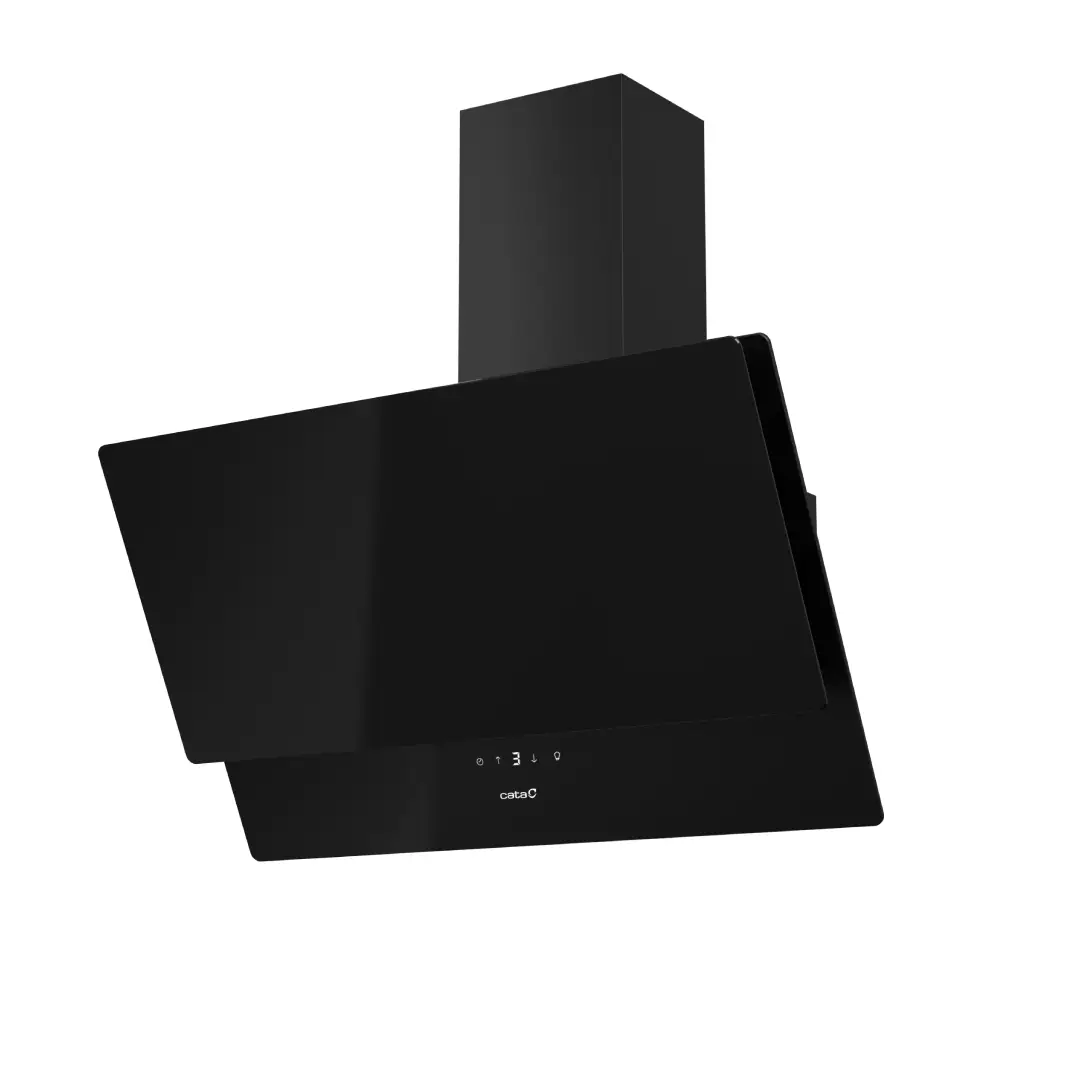 Campana Decorativa Vertical Cata Juno+ 7000GBK 70cm Negra - Electrocash