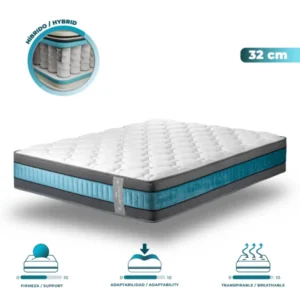 Colchón Cecotec Hybrid 8990 Muelles Visco 90x190 32cm - Electrocash