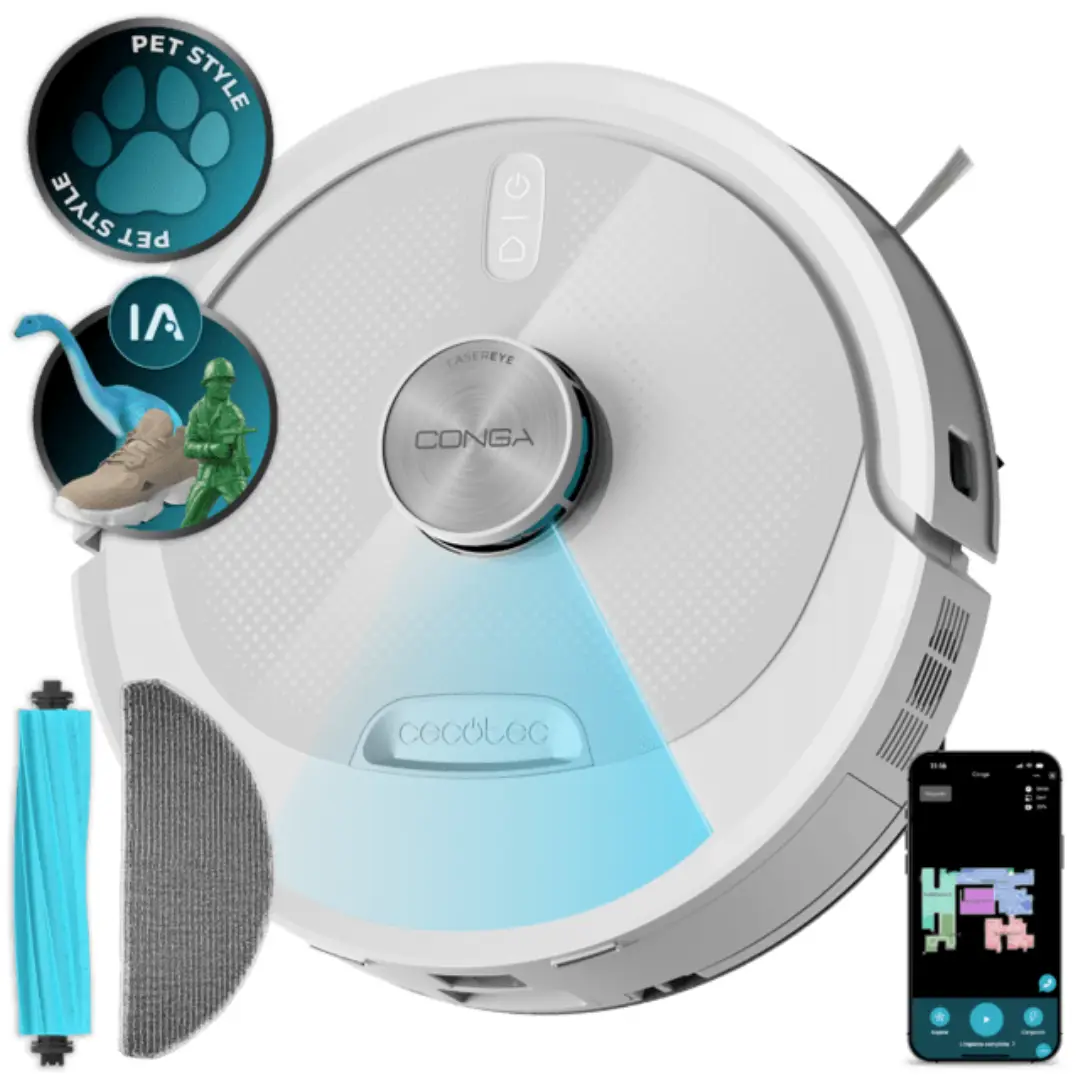 Robot Aspirador Cecotec Conga M90 Pearl 25000Pa 240min 240m² - Electrocash
